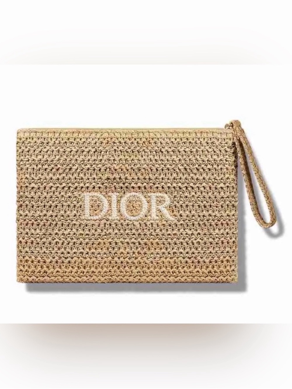 Brand New Dior Raffia Woven Cosmetics
Pouch / Clutch